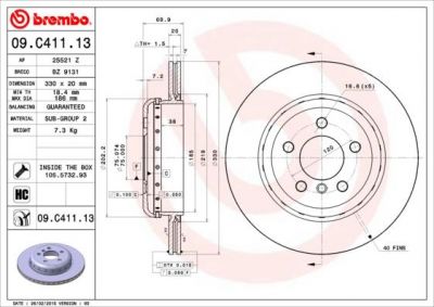 AP 25521 Z тормозной диск на 5 (F10, F18)