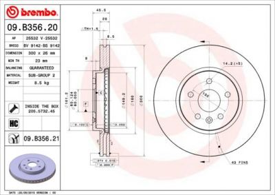 AP 25532 тормозной диск на OPEL FRONTERA B (6B_)