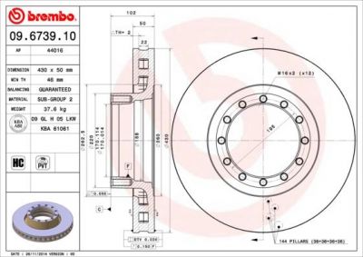 AP 44016 тормозной диск на IVECO EuroTech MP