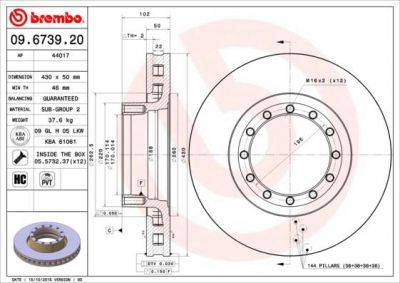 AP 44017 тормозной диск на IVECO EuroTech MP