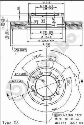 AP 44043 тормозной диск на RENAULT TRUCKS Magnum