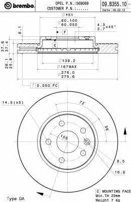 AP 44114 тормозной диск на NISSAN CABSTAR