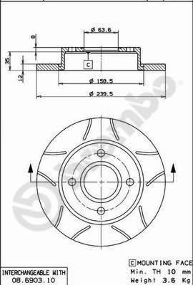 AP X 14672 тормозной диск на FORD FIESTA IV (JA_, JB_)