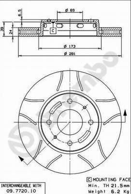 AP X 24749 тормозной диск на MITSUBISHI CARISMA седан (DA_)