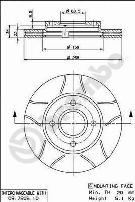 AP X 24760 тормозной диск на FORD FIESTA фургон (JV_)