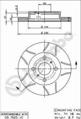 AP X 24770 тормозной диск на TOYOTA YARIS (SCP1_, NLP1_, NCP1_)