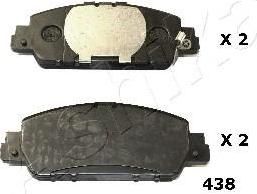 Ashika 50-04-438 комплект тормозных колодок, дисковый тормоз на HONDA HR-V (RU)