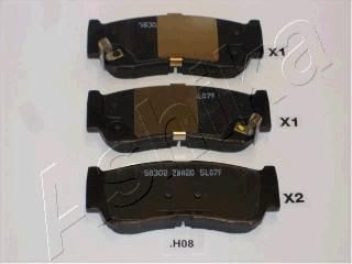 Ashika 51-0H-H08 комплект тормозных колодок, дисковый тормоз на HYUNDAI SANTA FE II (CM)