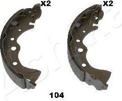 Ashika 55-01-104 комплект тормозных колодок на NISSAN PRAIRIE (M10, NM10)