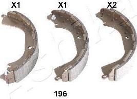 Ashika 55-01-196 комплект тормозных колодок на NISSAN PATHFINDER II (R50)