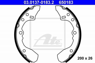 ATE 03.0137-0183.2 комплект тормозных колодок на MAZDA 323 III (BF)