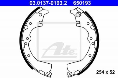 ATE 03.0137-0193.2 комплект тормозных колодок на TOYOTA HIACE II Wagon (LH7_, LH5_, LH6_, YH7_, YH6_, YH5_)