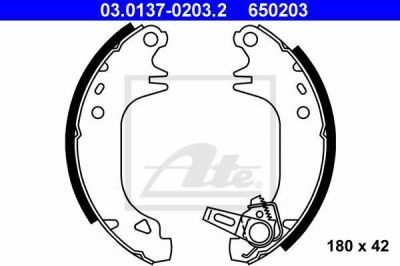 ATE 03.0137-0203.2 комплект тормозных колодок на PEUGEOT 309 II (3C, 3A)