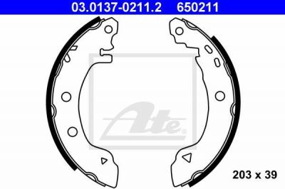 ATE 03.0137-0211.2 комплект тормозных колодок на RENAULT 19 II (B/C53_)