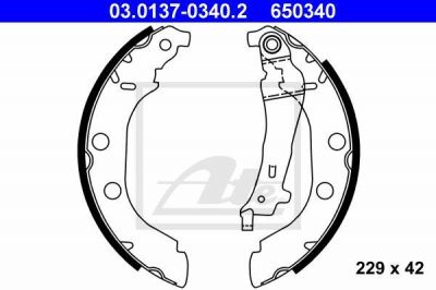 ATE 03.0137-0340.2 комплект тормозных колодок на PEUGEOT 406 Break (8E/F)