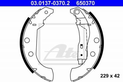 ATE 03.0137-0370.2 комплект тормозных колодок на PEUGEOT 306 (7B, N3, N5)