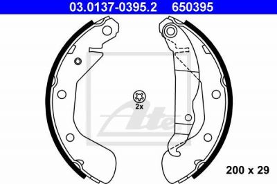 ATE 03.0137-0395.2 комплект тормозных колодок на OPEL CORSA C (F08, F68)