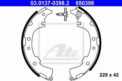 ATE 03.0137-0398.2 комплект тормозных колодок на TOYOTA PICNIC (_XM10)