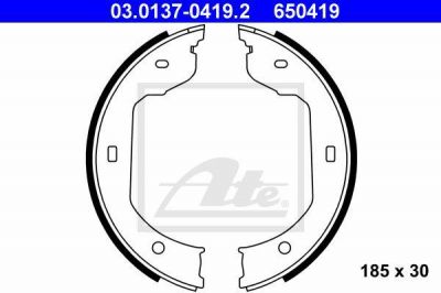 ATE 03.0137-0419.2 Колодки торм.бараб. 5 (E60, E61), 7 (E65, E66), X3