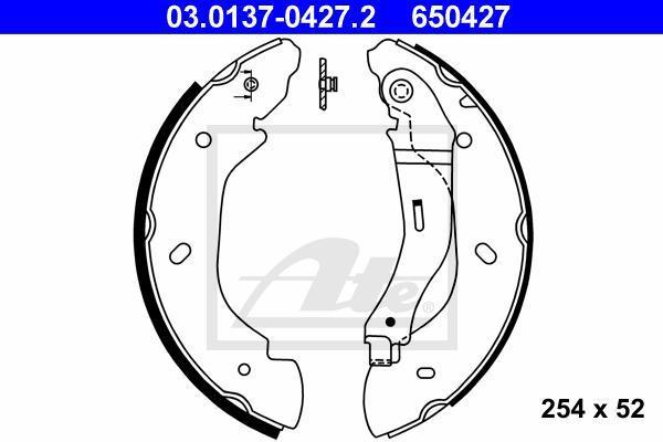 ATE 03.0137-0427.2 Колодки FORD TRANSIT 254x52мм