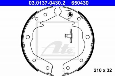 ATE 03.0137-0430.2 комплект тормозных колодок, стояночная тормозная с на OPEL FRONTERA B (6B_)