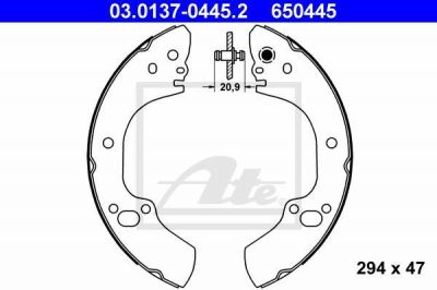 ATE 03.0137-0445.2 комплект тормозных колодок на ISUZU D-MAX (8DH)