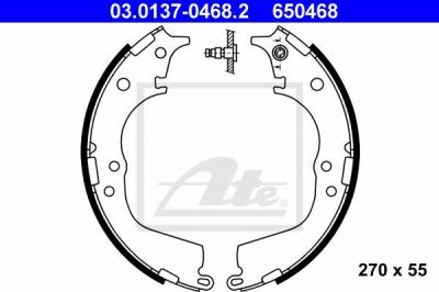 ATE 03.0137-0468.2 комплект тормозных колодок на TOYOTA HIACE IV автобус (LH1_)