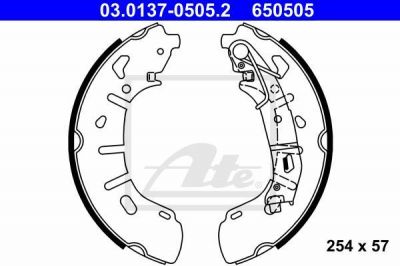 ATE 03.0137-0505.2 комплект тормозных колодок на FIAT DOBLO фургон/универсал (263)