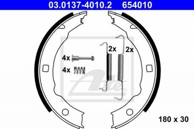 ATE 03.0137-4010.2 комплект тормозных колодок, стояночная тормозная с на PEUGEOT 406 (8B)