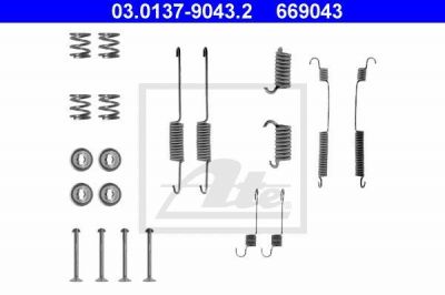 ATE 03.0137-9043.2 комплектующие, тормозная колодка на FORD ESCORT IV кабрио (ALF)