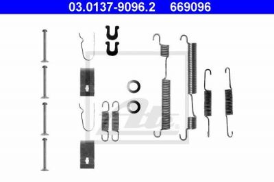 ATE 03.0137-9096.2 комплектующие, тормозная колодка на HONDA CIVIC III Hatchback (AL, AJ, AG, AH)