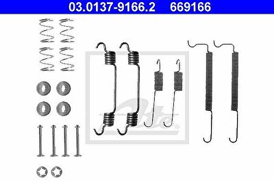 ATE 03.0137-9166.2 комплектующие, тормозная колодка на OPEL ASTRA F Наклонная задняя часть (53_, 54_, 58_, 59_)