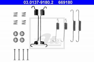 ATE 03.0137-9180.2 комплектующие, тормозная колодка на NISSAN MICRA II (K11)