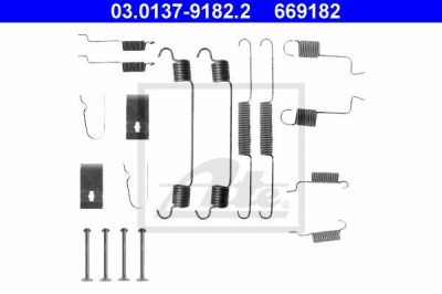 ATE 03.0137-9182.2 комплектующие, тормозная колодка на MAZDA 323 C IV (BG)