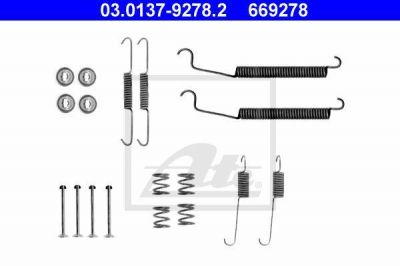 ATE 03.0137-9278.2 Ремкомплект барабанных колодок RENAULT Logan/Symbol/Thalia/PEUGEOT 206 (7701208856)