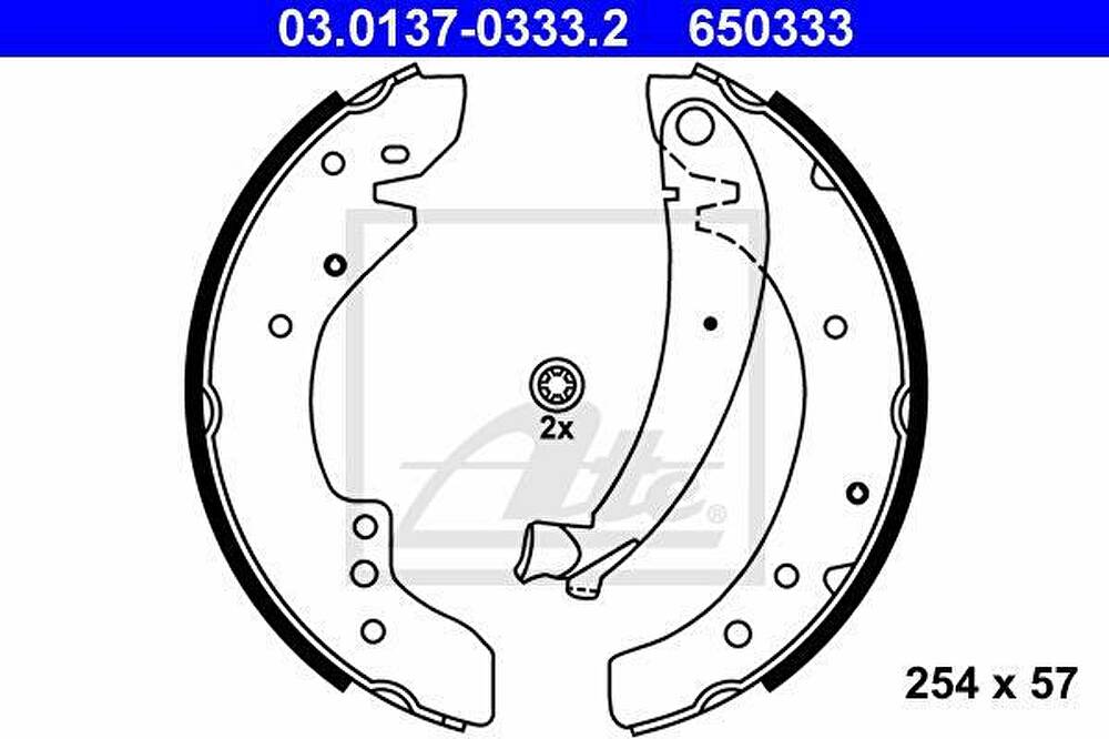 ATE 03.0137.0333.2 КОЛОДКИ ТОРМ. БАР. CITROEN. RENAULT. PEUGEOT. FIAT
