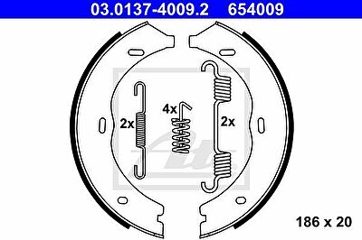 ATE 03.0137.4009.2 КОЛОДКИ РУЧНИКА MER VIANO W639 R (03.0137.0461.2) 03/06->>