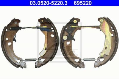 ATE 03.0520-5220.3 комплект тормозных колодок на FIAT PUNTO (176)