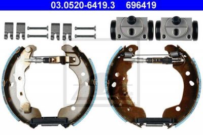 ATE 03.0520-6419.3 комплект тормозных колодок на NISSAN MICRA III (K12)