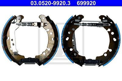 ATE 03.0520-9920.3 комплект тормозных колодок на TOYOTA YARIS (NHP13_, NSP13_, NCP13_, KSP13_, NLP13_)