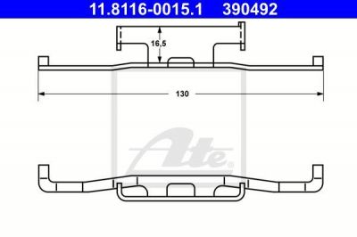 ATE 11.8116-0015.1 пружина, тормозной суппорт на 7 (E23)