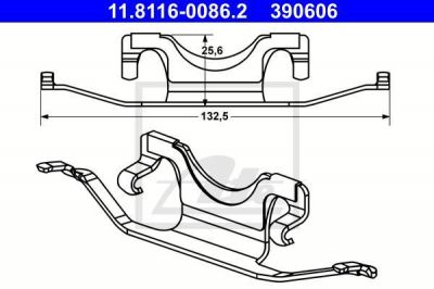 ATE 11.8116-0086.2 пружина, тормозной суппорт на MERCEDES-BENZ S-CLASS (W221)