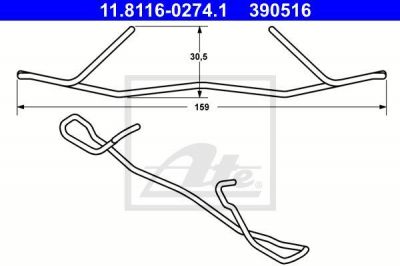 ATE 11811602741 Скоба прижимная HONDA/NISSAN ACCORD/PRIMERA