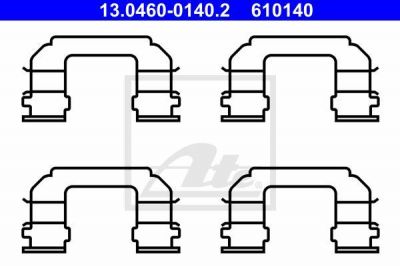 ATE 13.0460-0140.2 комплектующие, колодки дискового тормоза на DAEWOO ORION универсал (KLAJ)