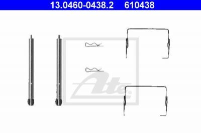 ATE 13.0460-0438.2 комплектующие, колодки дискового тормоза на RENAULT LAGUNA I (B56_, 556_)