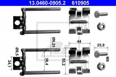 ATE 13.0460-0905.2 комплектующие, колодки дискового тормоза на VW JETTA I (16)