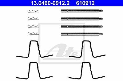 ATE 13.0460-0912.2 комплектующие, колодки дискового тормоза на MERCEDES-BENZ S-CLASS (W126)