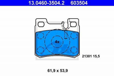 ATE 13.0460-3504.2 Колодки зад.Mercedes W201 c ACR WVA21301