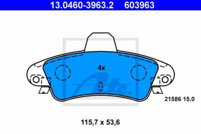 ATE 13.0460-3963.2 комплект тормозных колодок, дисковый тормоз на FORD MONDEO I (GBP)