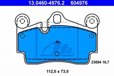 ATE 13.0460-4976.2 Колодки задние AD Q7 VW TOUAREG PORSCHE Cayenne (7L5698451)